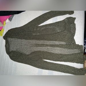Dress barn olive green cardigan size L